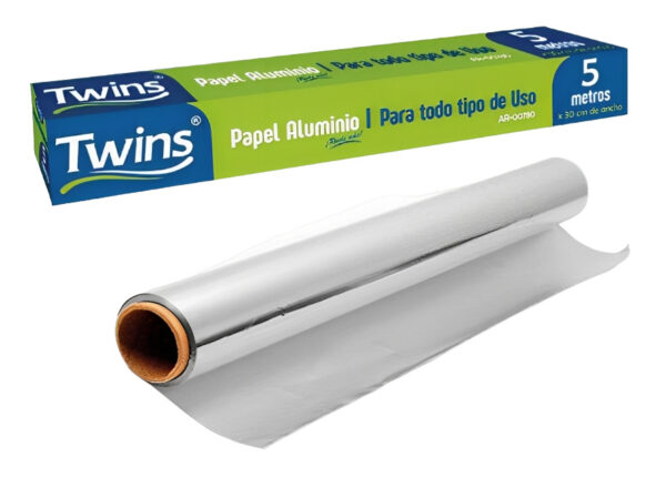 PAPEL ALUMINIO TWINS P/COCINA AR-00782 10MT
