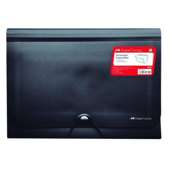ARCHIVADOR EXPANDIBLE FC DC4086-F A-4 X13DIV. NEGRO