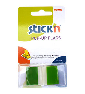 BANDERITA STICKN 26023 45X25MM VERDE (50HJS)
