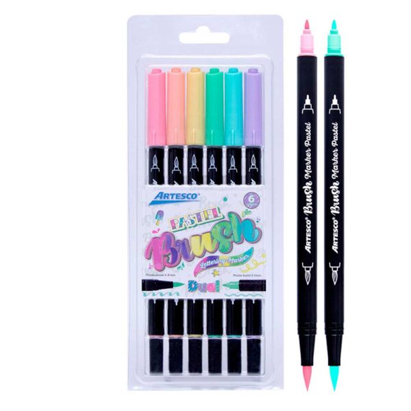 PLUMON ARTESCO BRUSH MARKER ESTX6 PASTEL