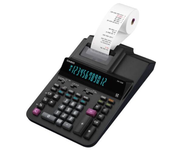 CALCULADORA CASIO DR-120TM/120R-BK C/ROLLO DE PAPEL