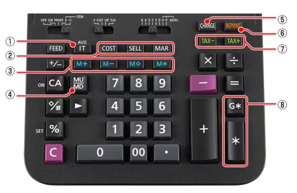 CALCULADORA CASIO DR-120TM/120R-BK C/ROLLO DE PAPEL - Imagen 2