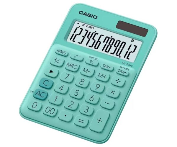 CALCULADORA CASIO MS-20UC GN 12DIG VERDE