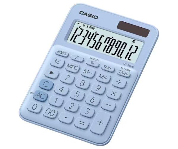 CALCULADORA CASIO MS-20UC LB 12DIG CELESTE