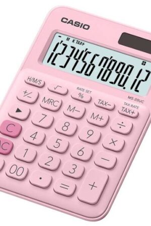 CALCULADORA CASIO MS-20UC PK 12DIG ROSADO