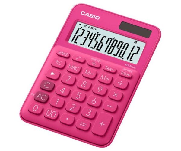 CALCULADORA CASIO MS-20UC RD 12DIG FUCSIA