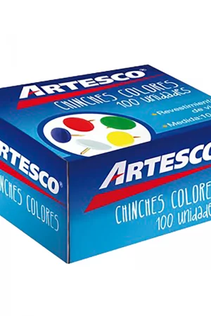 CHINCHES ARTESCO PLASTIFICADOS COLORES 10MM X100