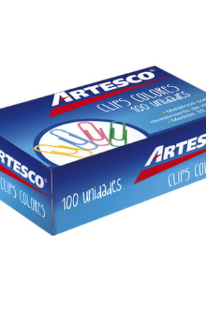 CLIPS ARTESCO COLORES 33MM X100