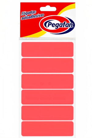 ETIQUETAS PEGAFAN 23.5X76MM ROJO X100