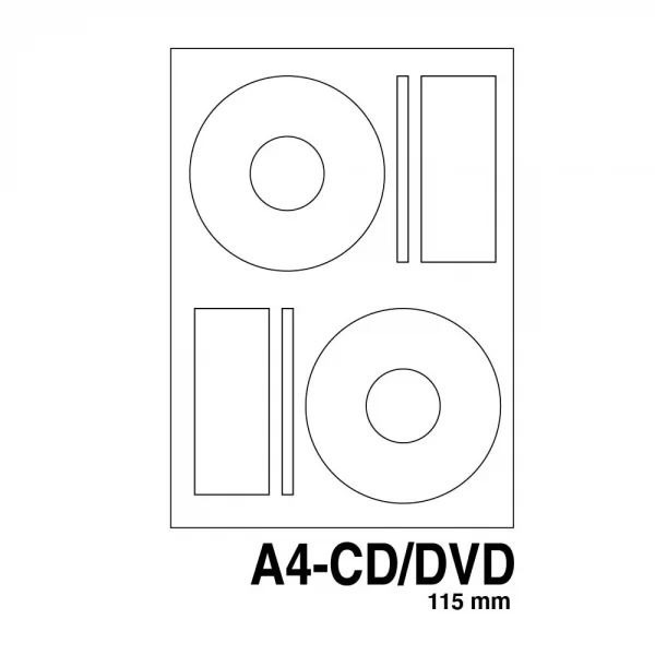 ETIQUETAS PEGAFAN A-4 CD/DVD X100 (50 HOJAS) - Imagen 2