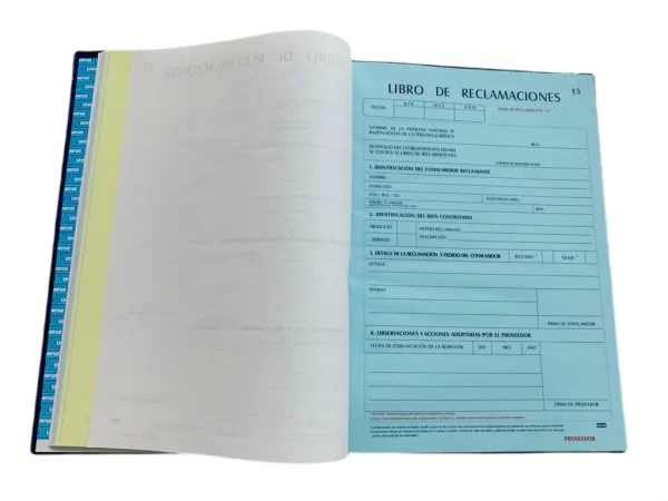 LIBRO RECLAMACIONES AUTOCOPIATIVO X50FOL - Imagen 2