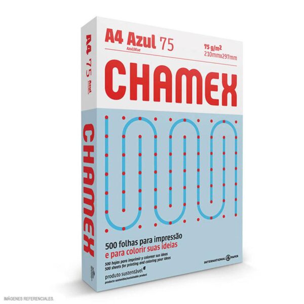 PAPEL BOND A-4 COLOR CELESTE 75GR