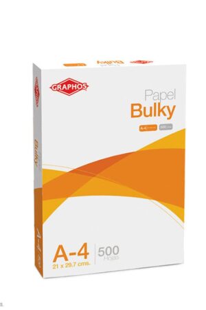 PAPEL BULKY GRAPHOS A-4 NARANJA 48.8GR