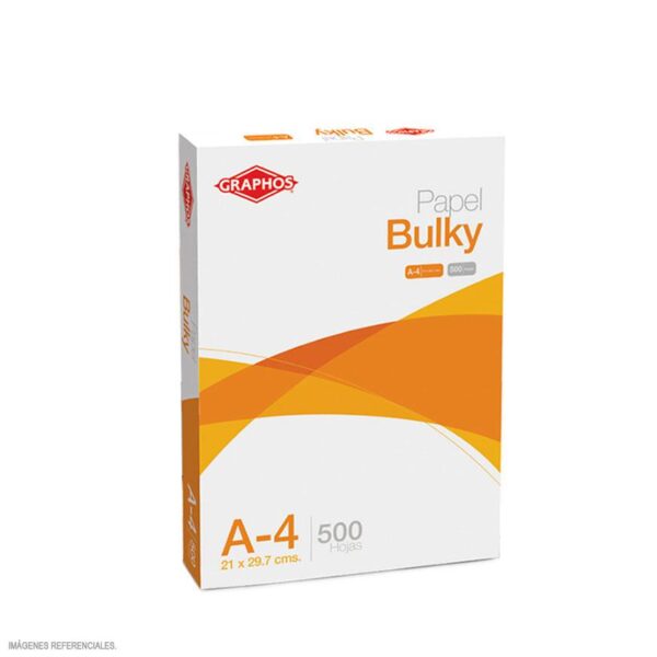 PAPEL BULKY GRAPHOS A-4 NARANJA 48.8GR