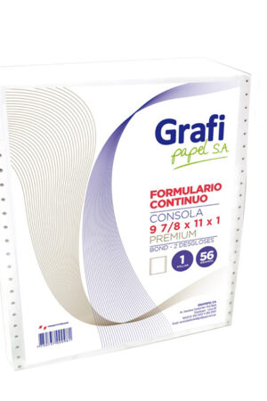 PAPEL CONTINUO GRAFIPAPEL 9-7/8X11"X1 (5-1/2") 56GR