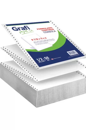 PAPEL CONTINUO GRAFIPAPEL AUTOCOPIATIVO 9-7/8X11"X2 (5-1/2") 56GR