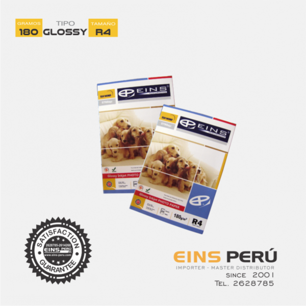 PAPEL FOTOGRAFICO EINS JUMBO GLOSSY 180GR (PAQX20)