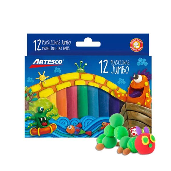 PLASTILINA ARTESCO JUMBO X12