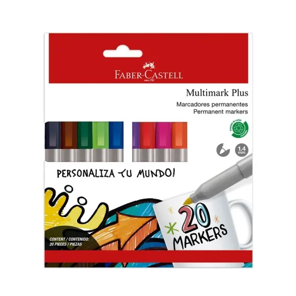 PLUMON FC MULTIMARK PLUS PERMANENTE ESTX20 COLORES