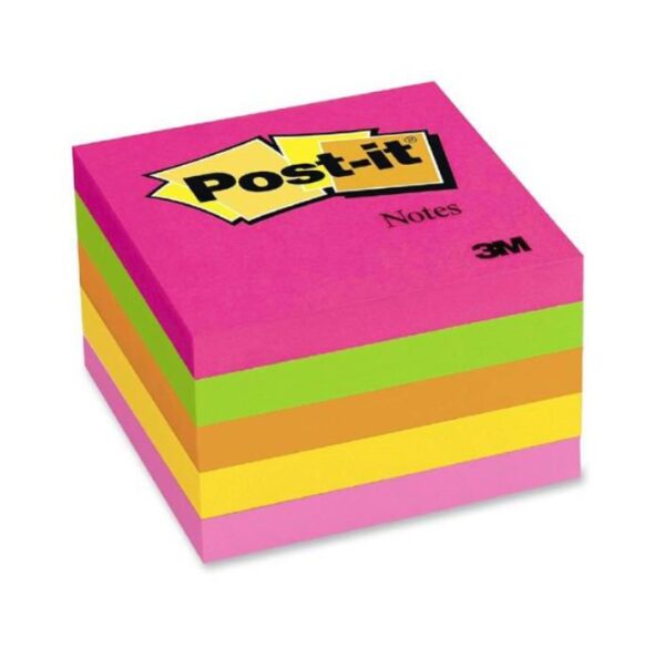 POST IT 3M 654 5PK CUBO NEON 3X3 5COL. (500HJS)