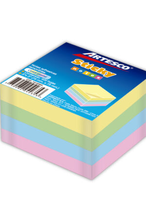 POST IT ARTESCO 654 CUBO PASTEL 20900 3X3 4COL. (400HJS)