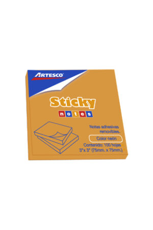 POST IT ARTESCO 654 NARANJA NEON 3X3 (100HJS)