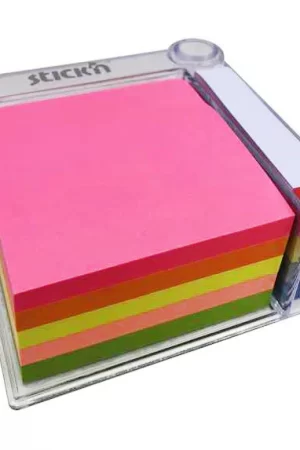 POST IT STICKN 21272 CUBO NEON C/DISP. 3X3 5COL. (400HJS)