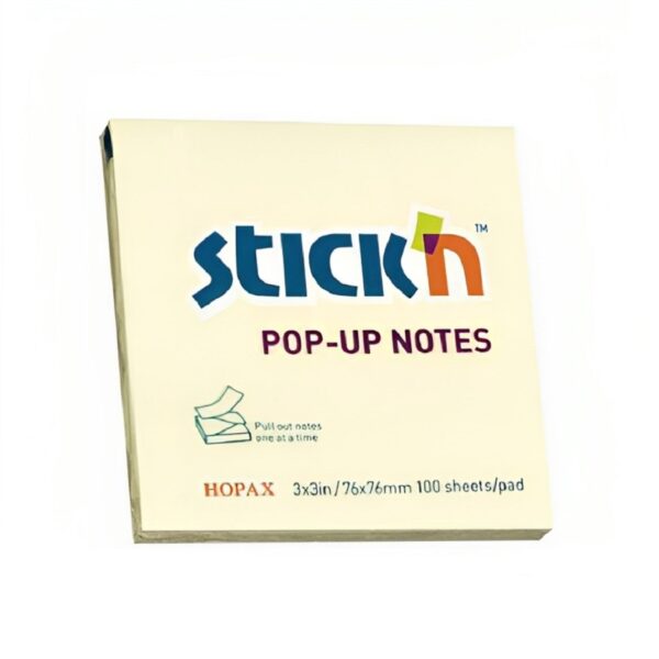 POST IT STICKN 21395 T/ACORDEON AMARILLO 3X3 (100HJS)