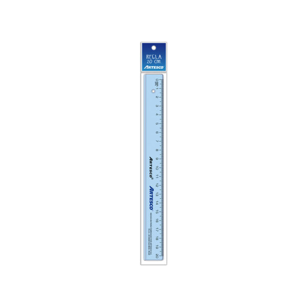 REGLA ARTESCO X20CM CRISTAL