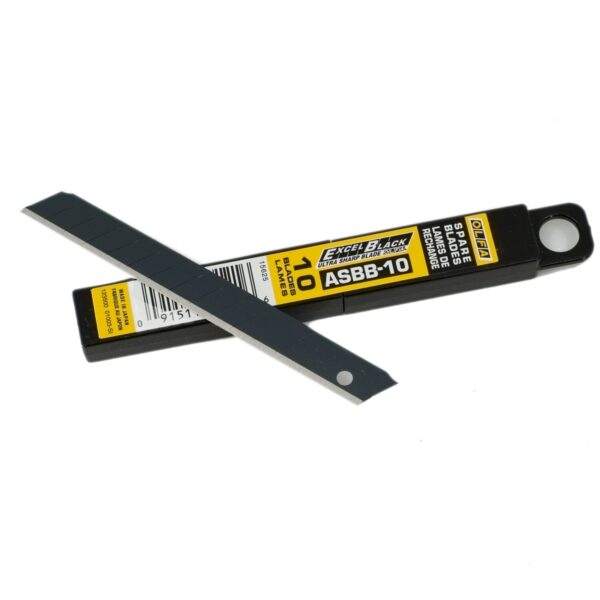 REPUESTO CUTTER OLFA 9MM ASBB-10 NEGRO ESTX10