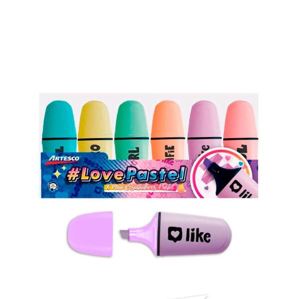 RESALTADOR ARTESCO MINI PASTEL ESTX6