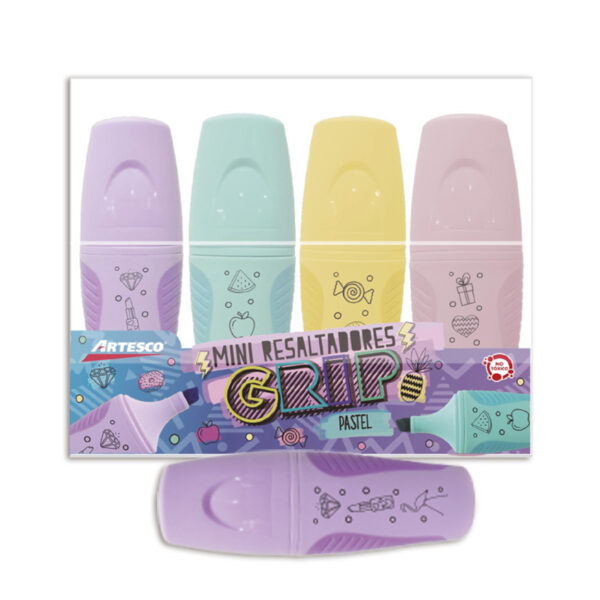 RESALTADOR ARTESCO GRIP MEDIANO PASTEL ESTX4