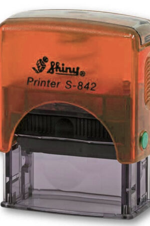 SELLO SHINY S-842 PRINTER NARANJA TRANSPARENTE (TOPACIO) (14X38MM)