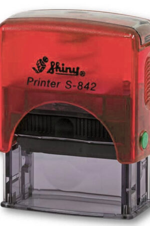 SELLO SHINY S-842 PRINTER ROJO TRANSPARENTE (RUBY) (14X38MM)
