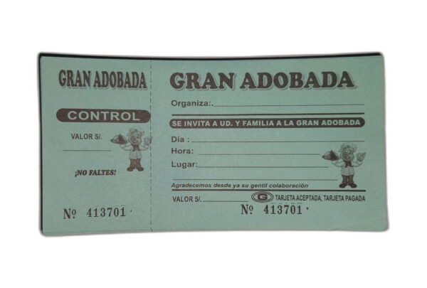 TARJETA DE ADOBADA GALLEGOS