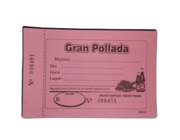 TARJETA DE POLLADA GALLEGOS