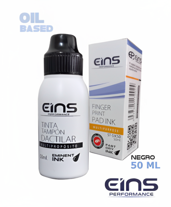 TINTA EINS P/TAMPON DACTILAR NEGRO (50ML)