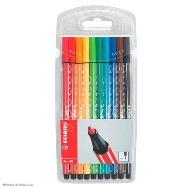 PLUMON STABILO PEN 68 ESTX10 COLORES