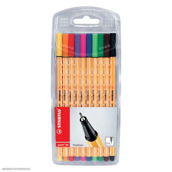 PLUMON STABILO POINT 88 ESTX10 COLORES