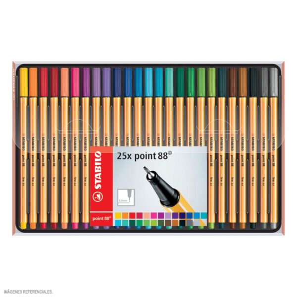 PLUMON STABILO POINT 88 ESTX25 COLORES