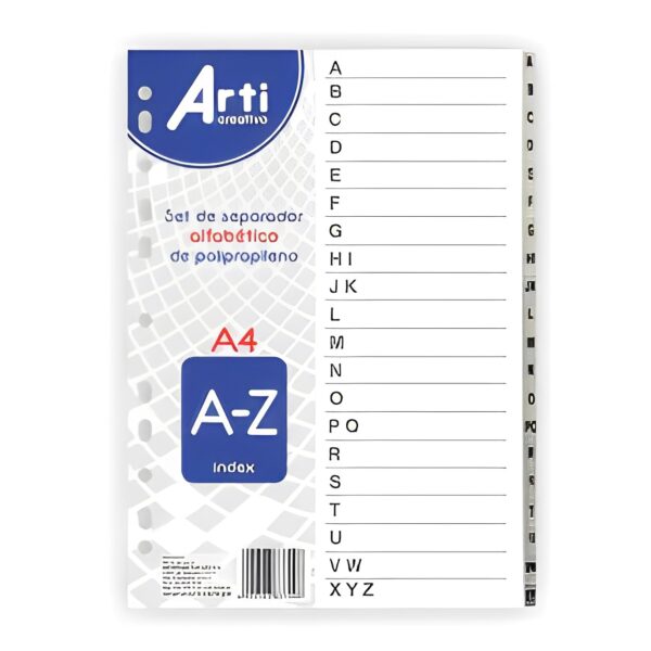SEPARADOR ALPHA ALFABETICO A-4 (A-Z)