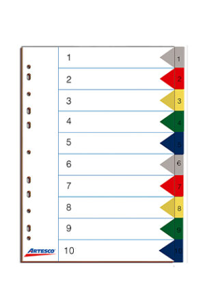 SEPARADOR ARTESCO INDEX A-4 X10DIV.