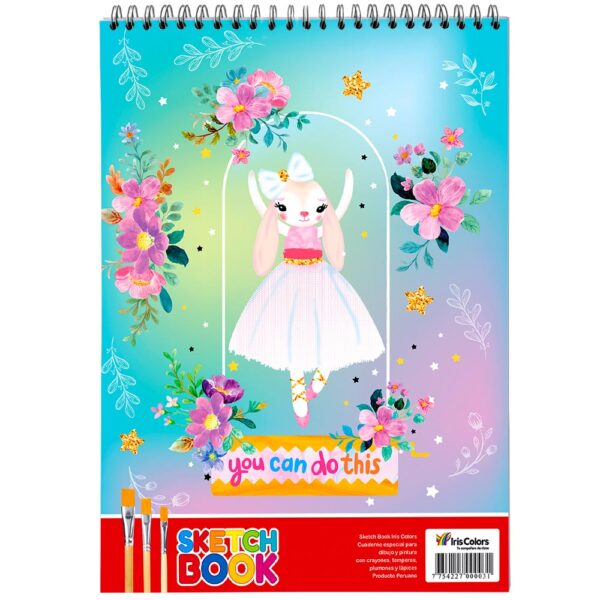 SKETCH BOOK IRIS COLORS ESPIRALADO S/MARCO X30HJS - Imagen 4