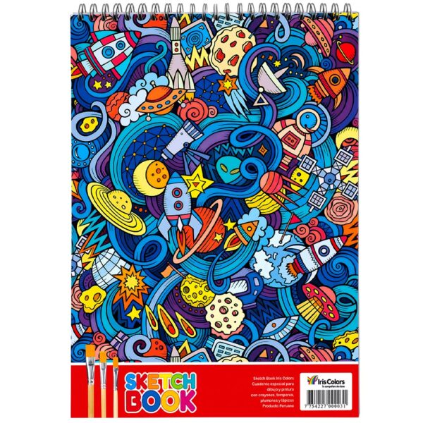 SKETCH BOOK IRIS COLORS ESPIRALADO S/MARCO X30HJS - Imagen 5