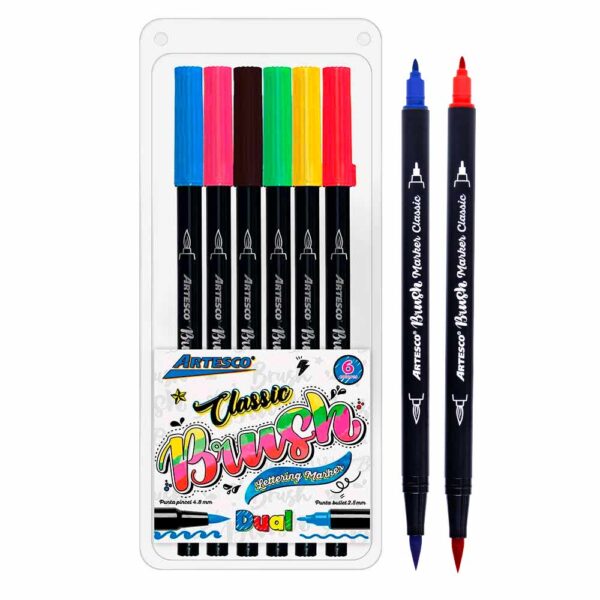 PLUMON ARTESCO BRUSH MARKER ESTX6 CLASICO