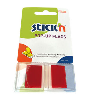 BANDERITA STICKN 26021 45X25MM ROJO (50HJS)