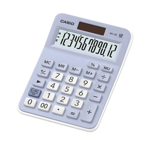 CALCULADORA CASIO MX-12B AZUL PASTEL