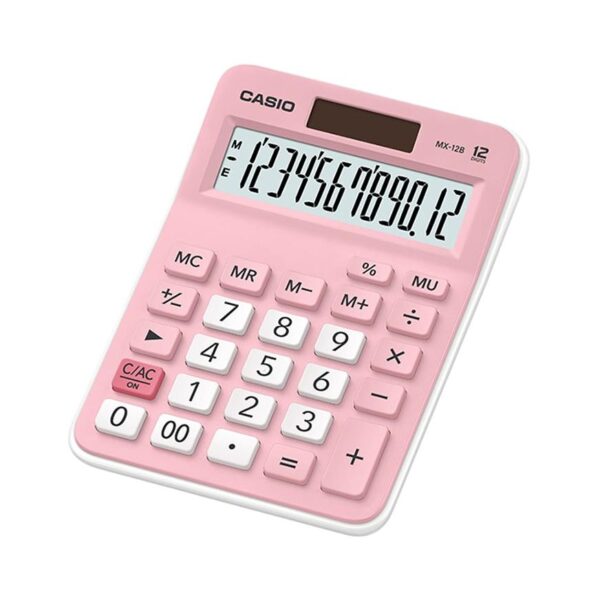 CALCULADORA CASIO MX-12B ROSADO PASTEL