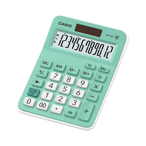 CALCULADORA CASIO MX-12B VERDE PASTEL