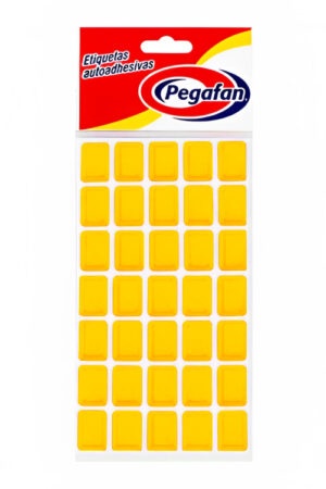 ETIQUETAS PEGAFAN 19X13MM AMARILLO X500